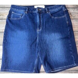 Soft Surroundings Shorts Size 16 Denim Bermuda Stretch Casual